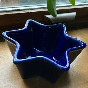 Blue Star-Shaped Candy Dish